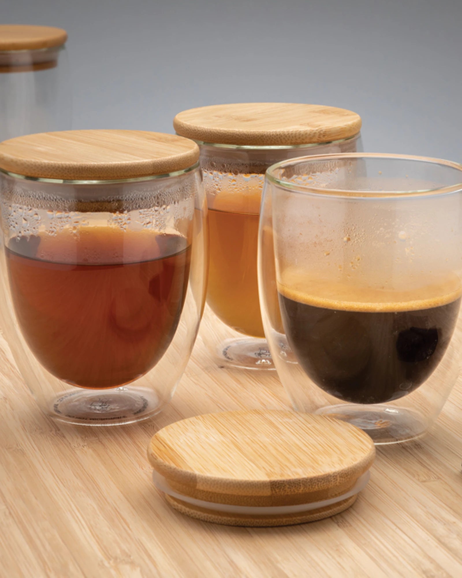 Set de 2 vasos doble pared bambú para personalizar - 7